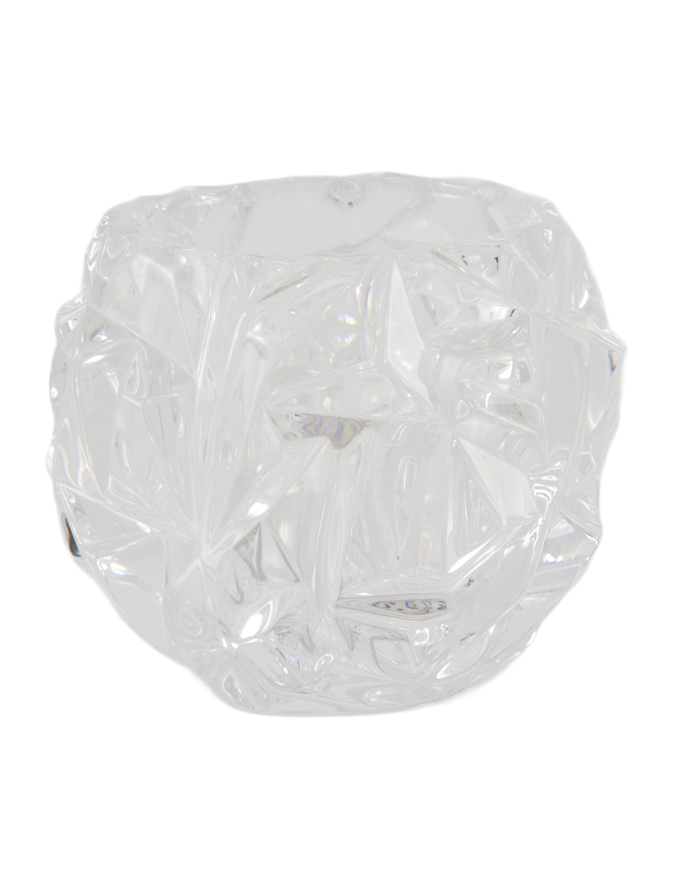 Tiffany & Co. Rock Cut Crystal Votive Candleholder