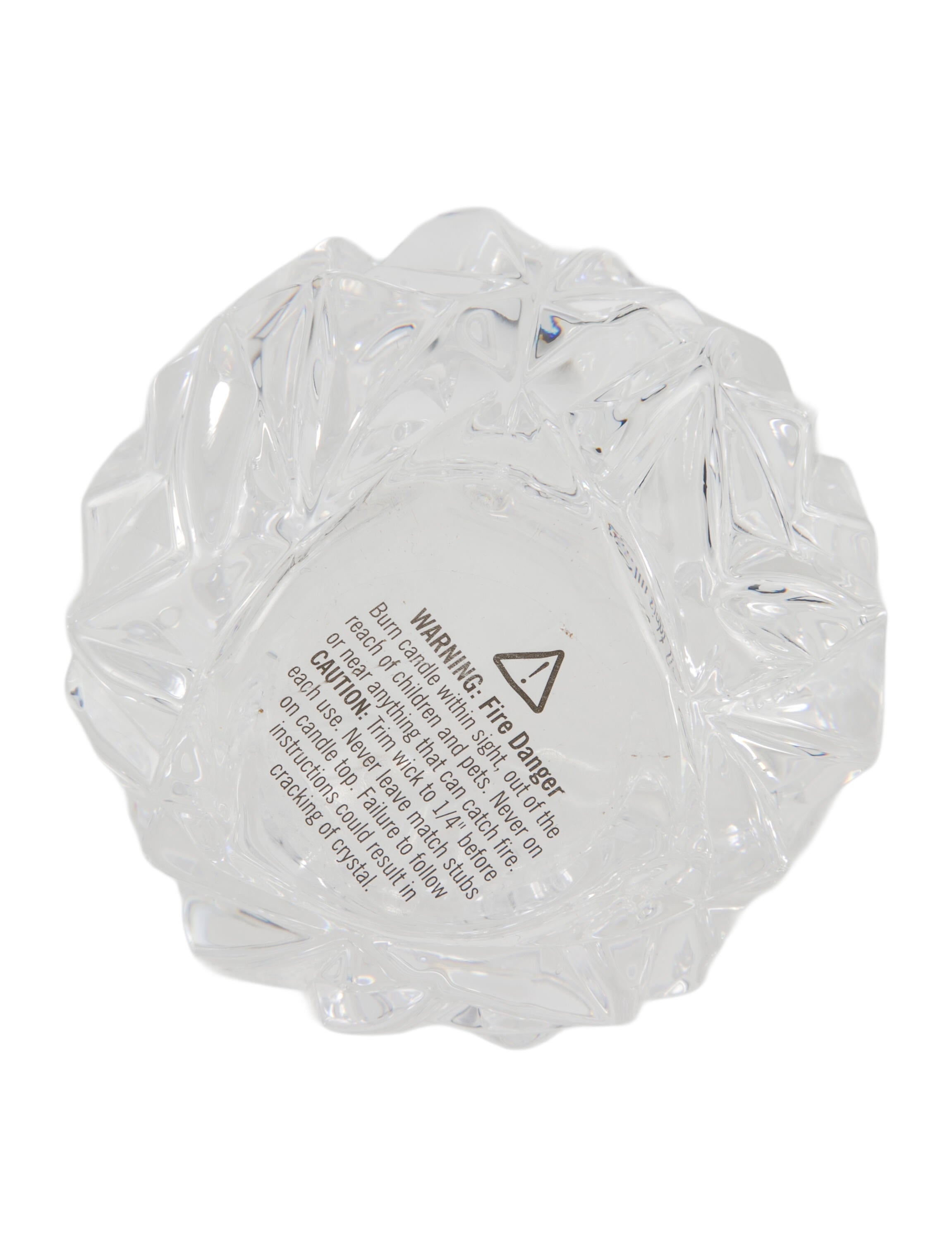 Tiffany & Co. Rock Cut Crystal Votive Candleholder