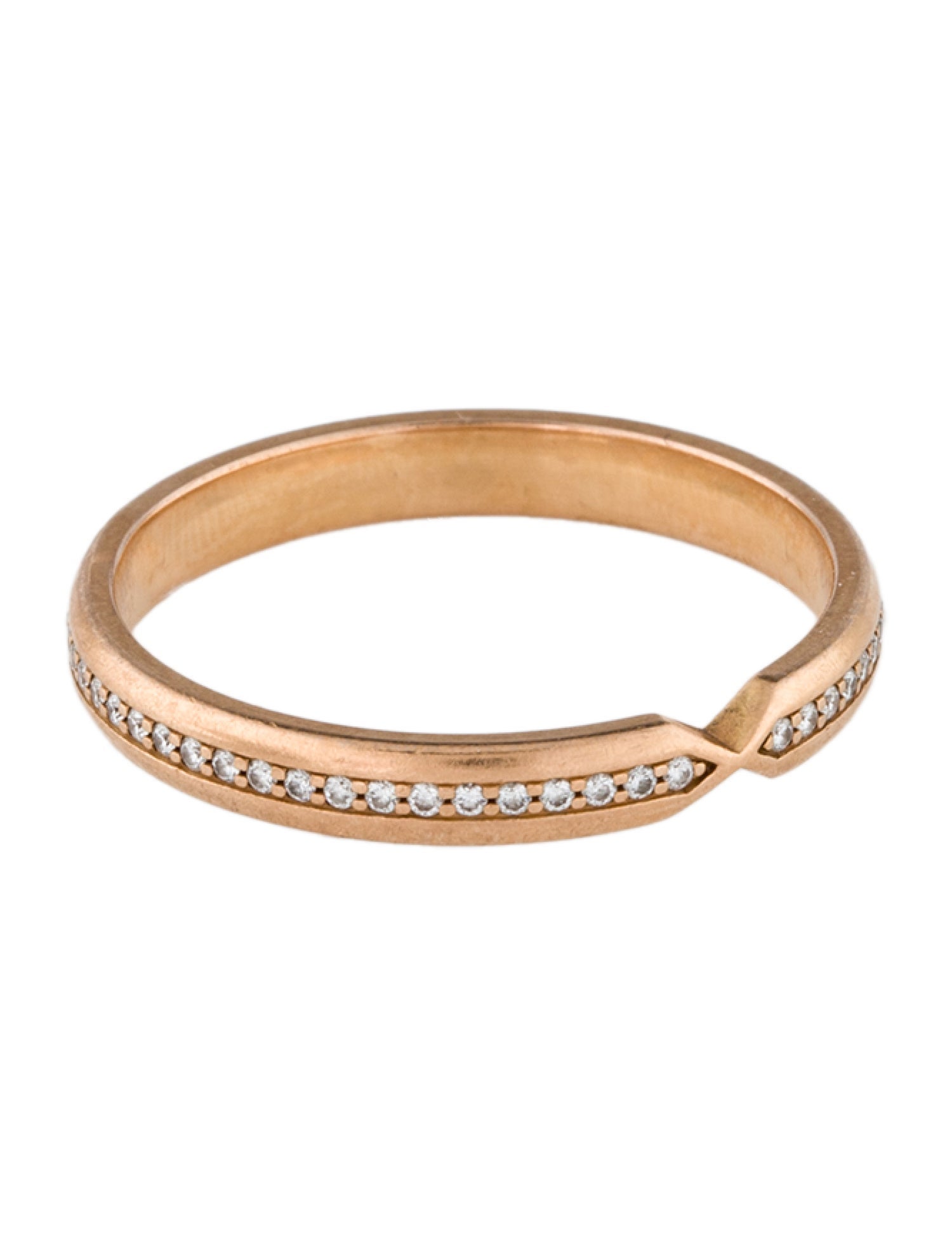 Tiffany & Co. 18K Diamond Nesting Narrow Band