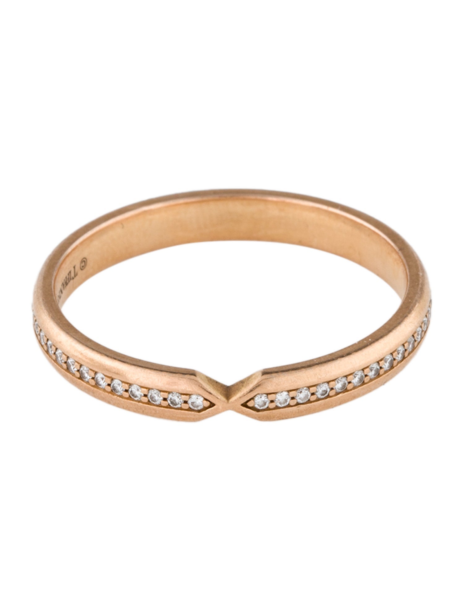 Tiffany & Co. 18K Diamond Nesting Narrow Band