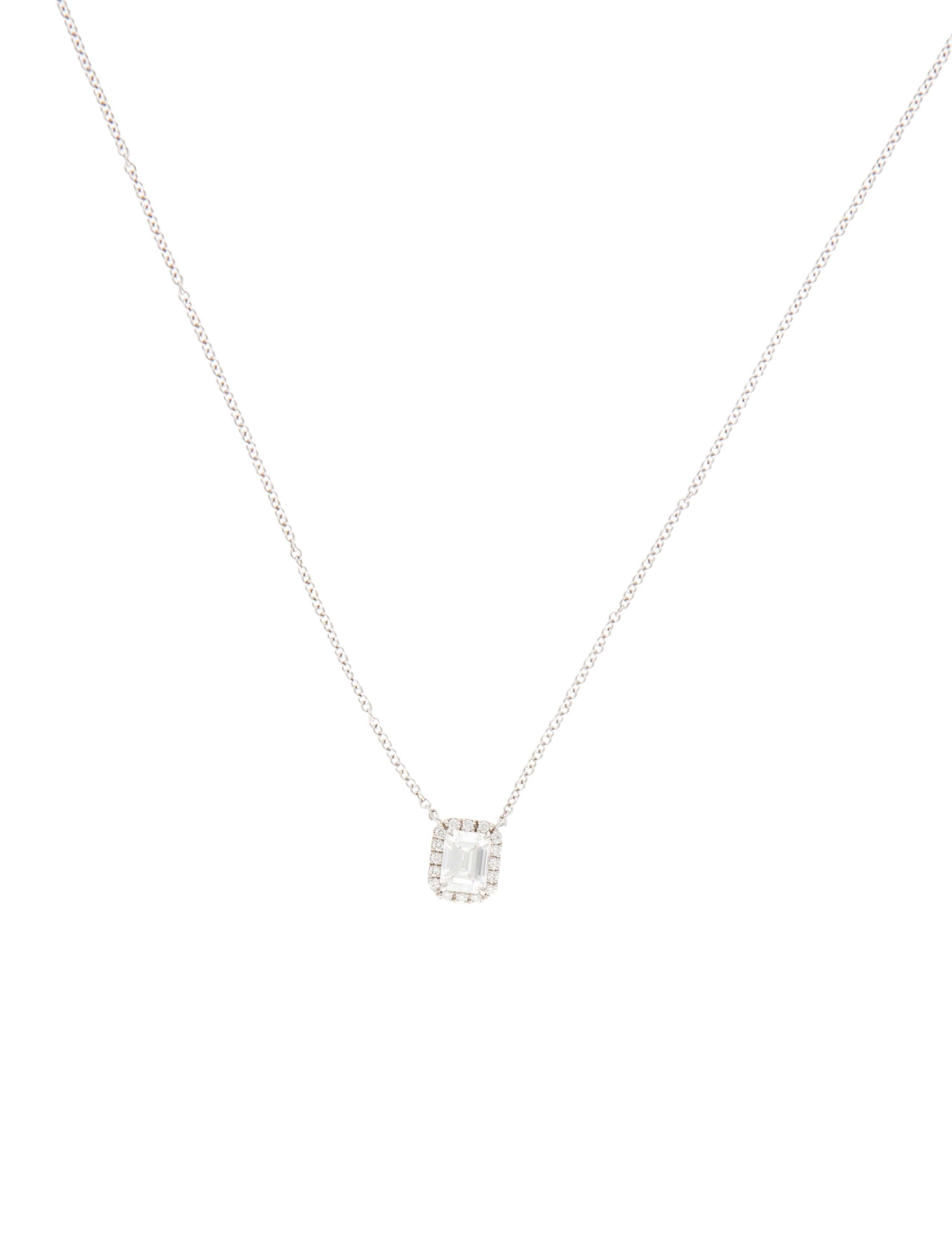 Tiffany & Co. Platinum Diamond Pendant Necklace