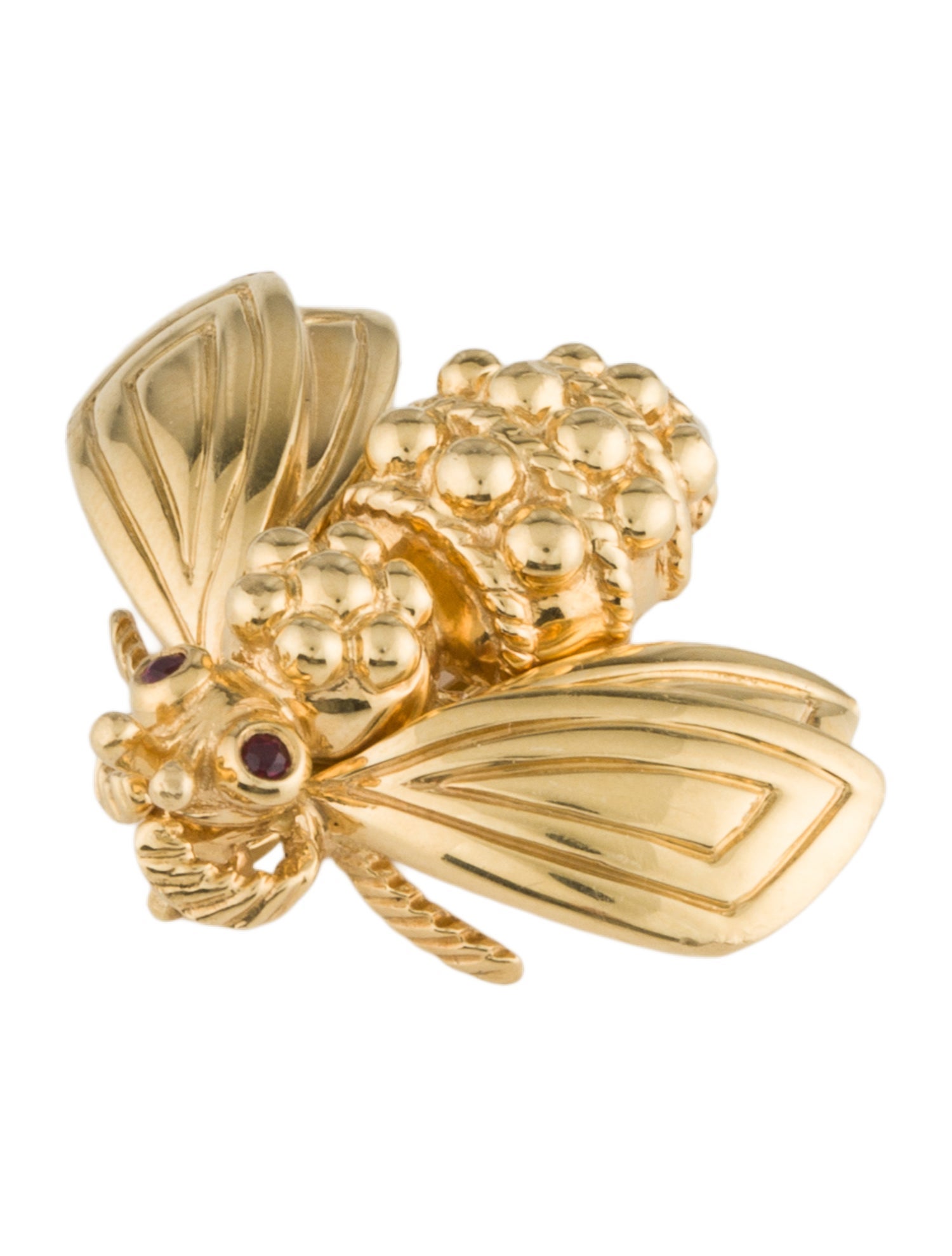 Tiffany & Co. 18K Ruby Bee Brooch Pin