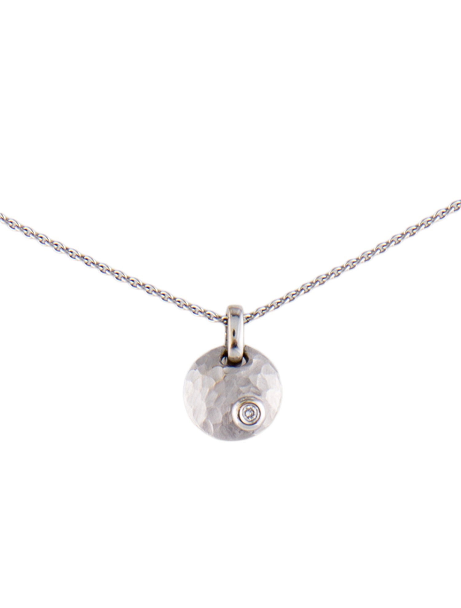 Tiffany & Co. 18K Hammered Circles Pendant Necklace