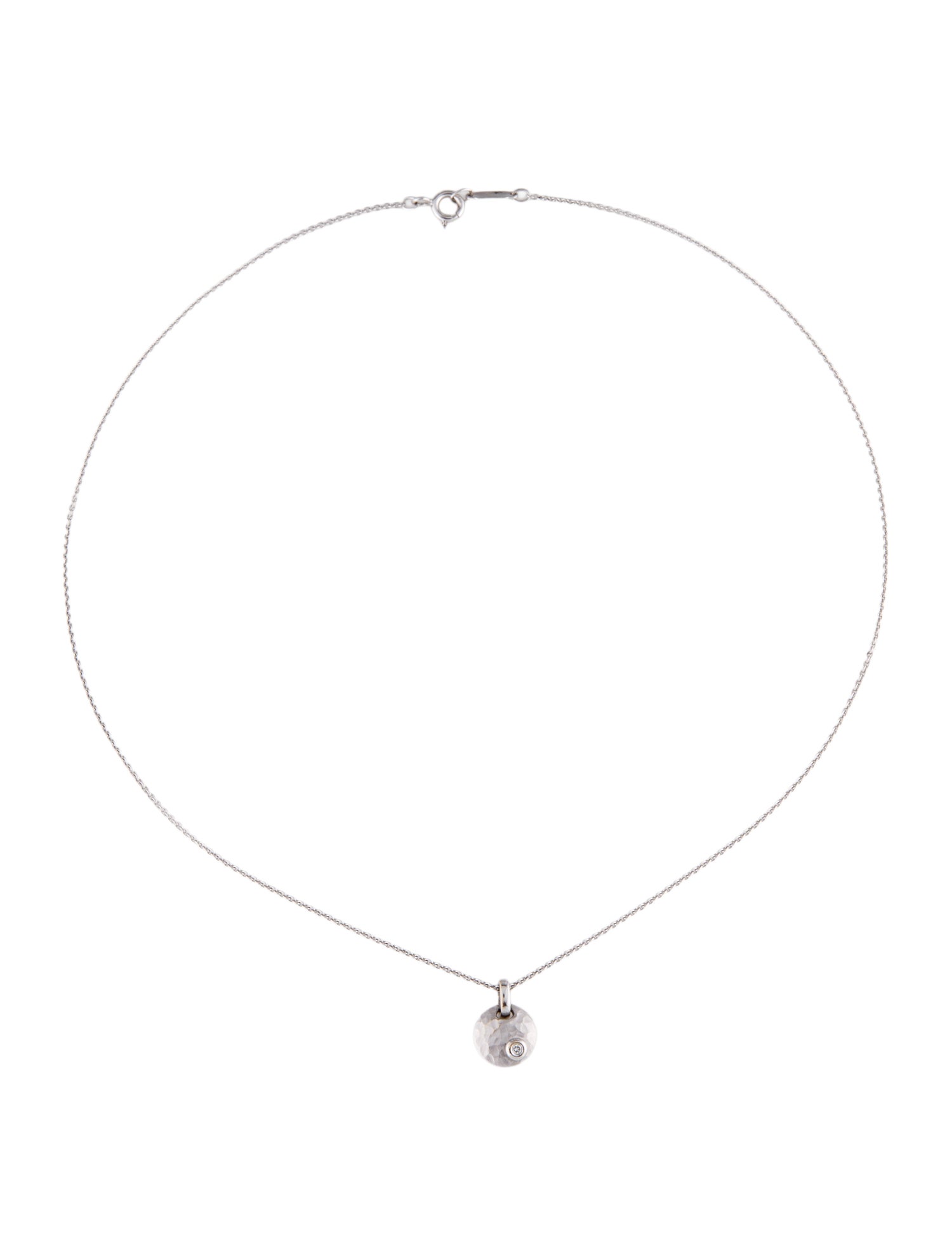 Tiffany & Co. 18K Hammered Circles Pendant Necklace