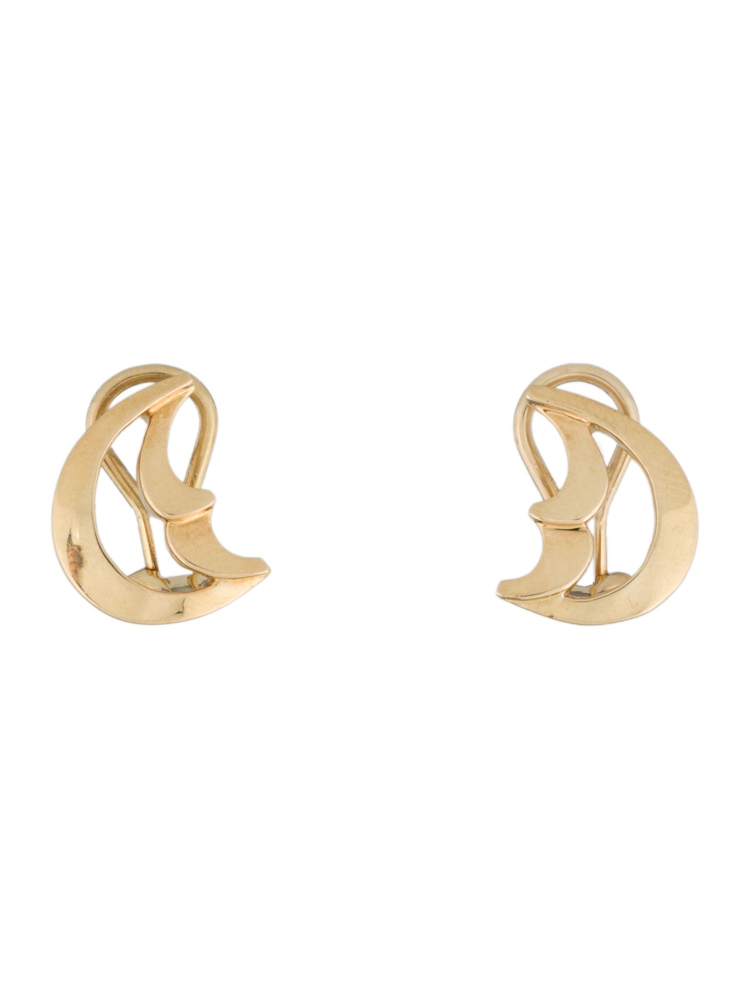 Tiffany & Co. 18K Crescent Moon Earrings