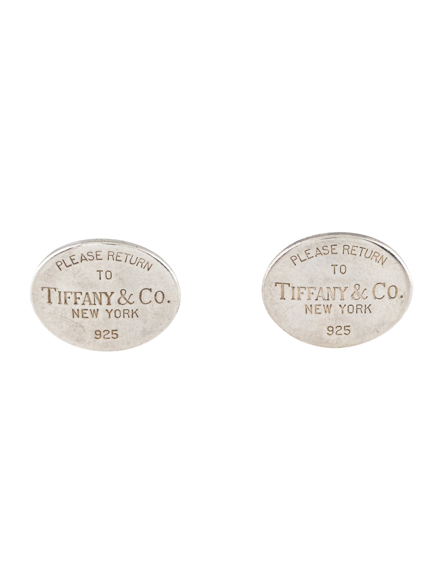 Tiffany & Co. Oval Tag Cufflinks