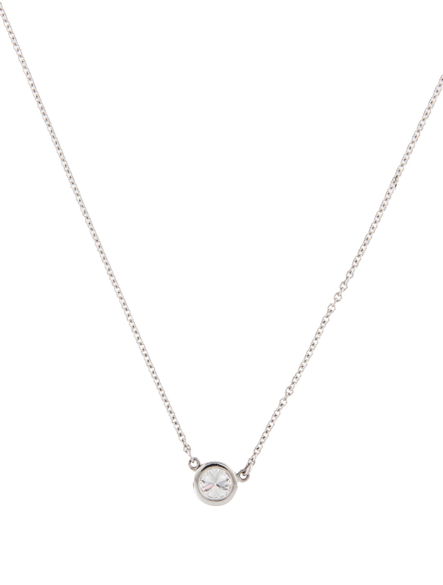 Tiffany & Co. Platinum Diamond Diamonds by the Yard Pendant Necklace