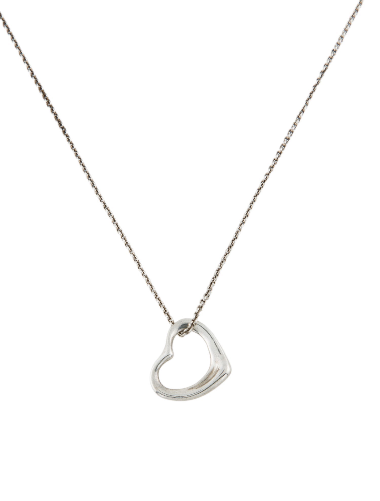 Tiffany & Co. Open Heart Pendant Necklace