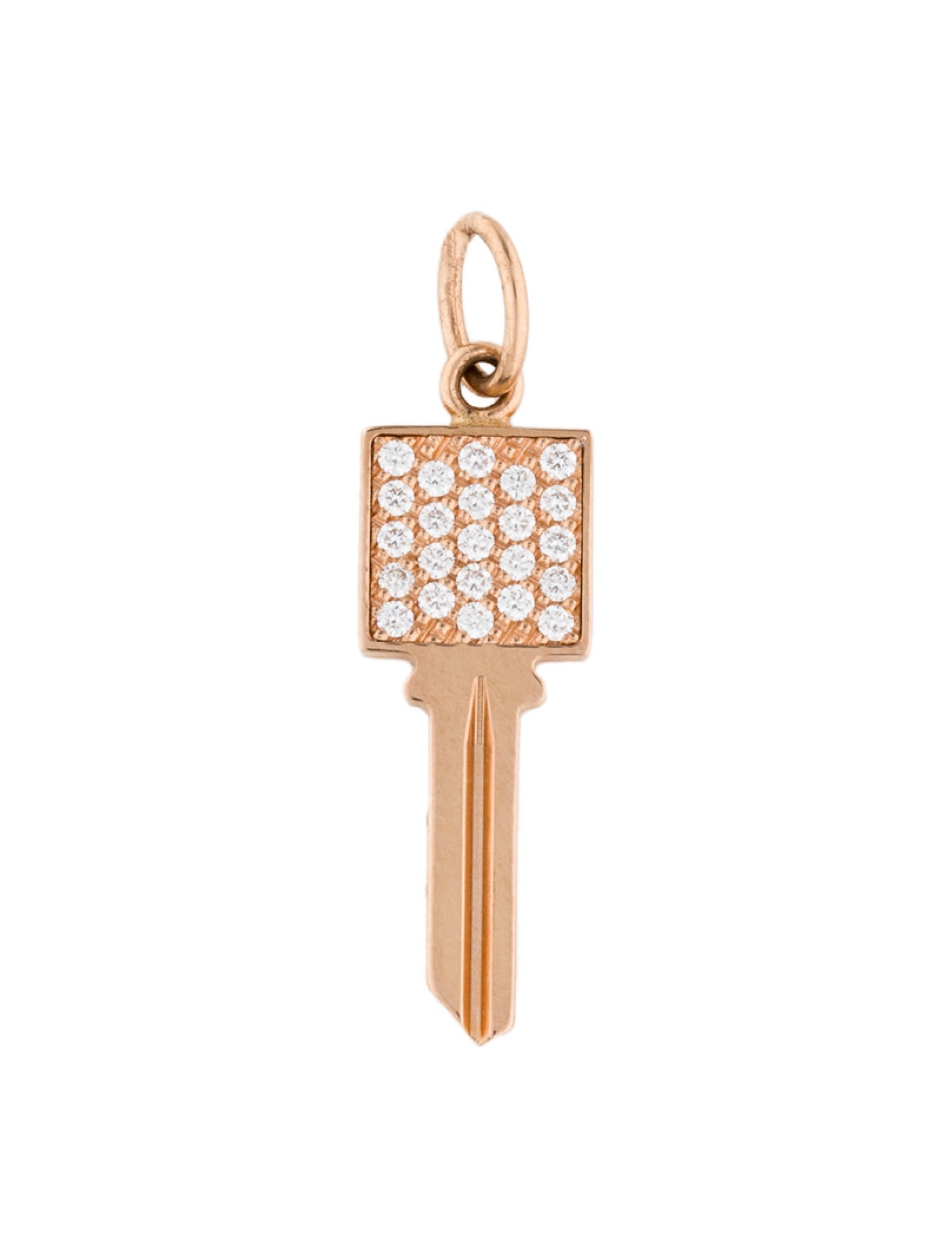 Tiffany & Co. 18K Diamond Mini Modern Keys Charm Pendant