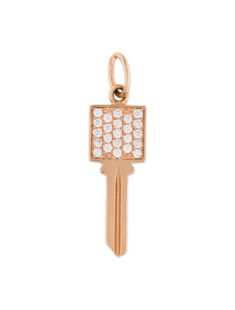 Tiffany & Co. 18K Diamond Mini Modern Keys Charm Pendant