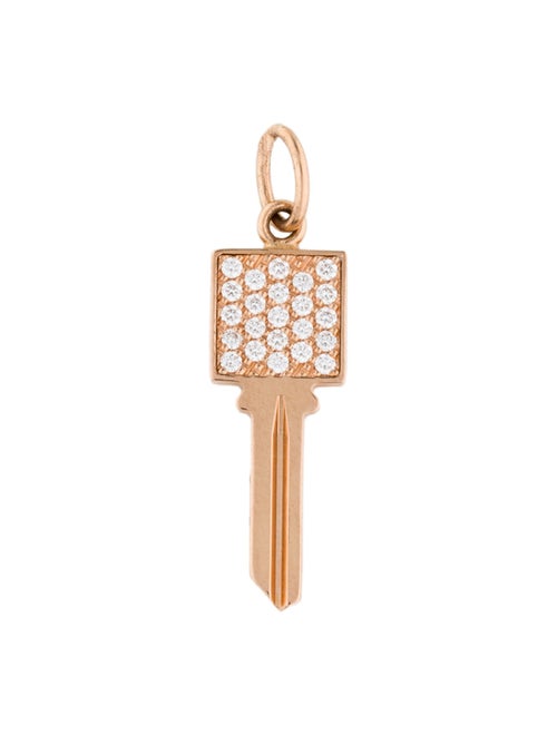 Tiffany & Co. 18K Diamond Mini Modern Keys Charm Pendant