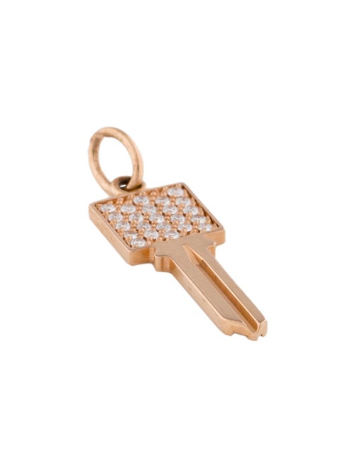 Tiffany & Co. 18K Diamond Mini Modern Keys Charm Pendant