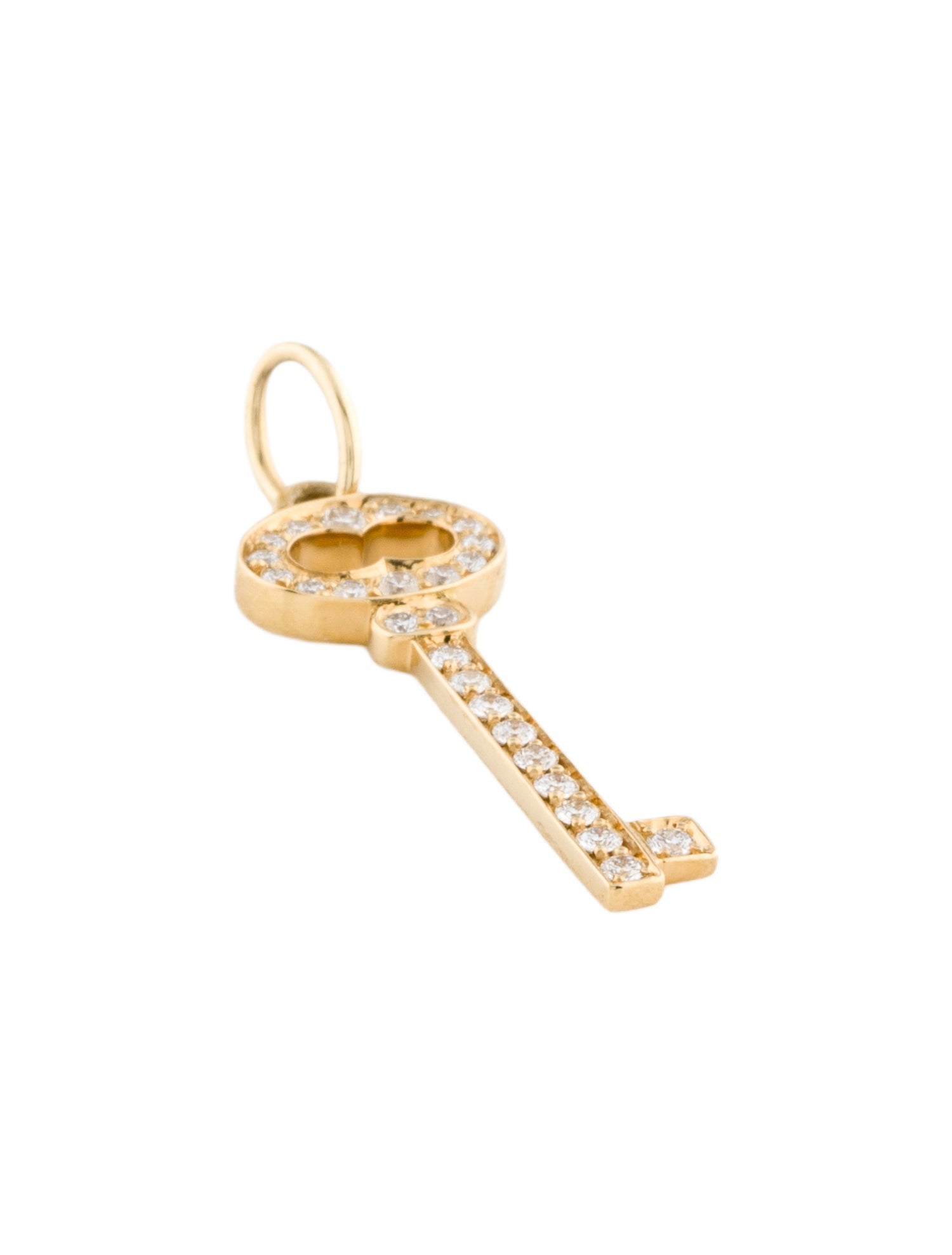 Tiffany & Co. 18K Diamond Key Pendant