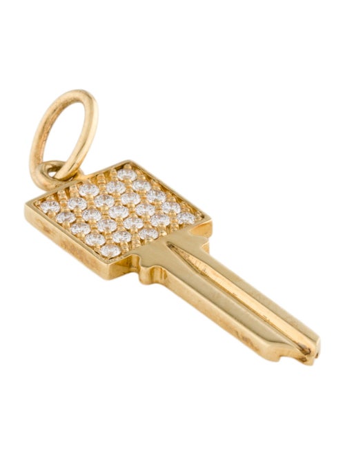 Tiffany & Co. 18K Diamond Mini Modern Keys Charm Pendant