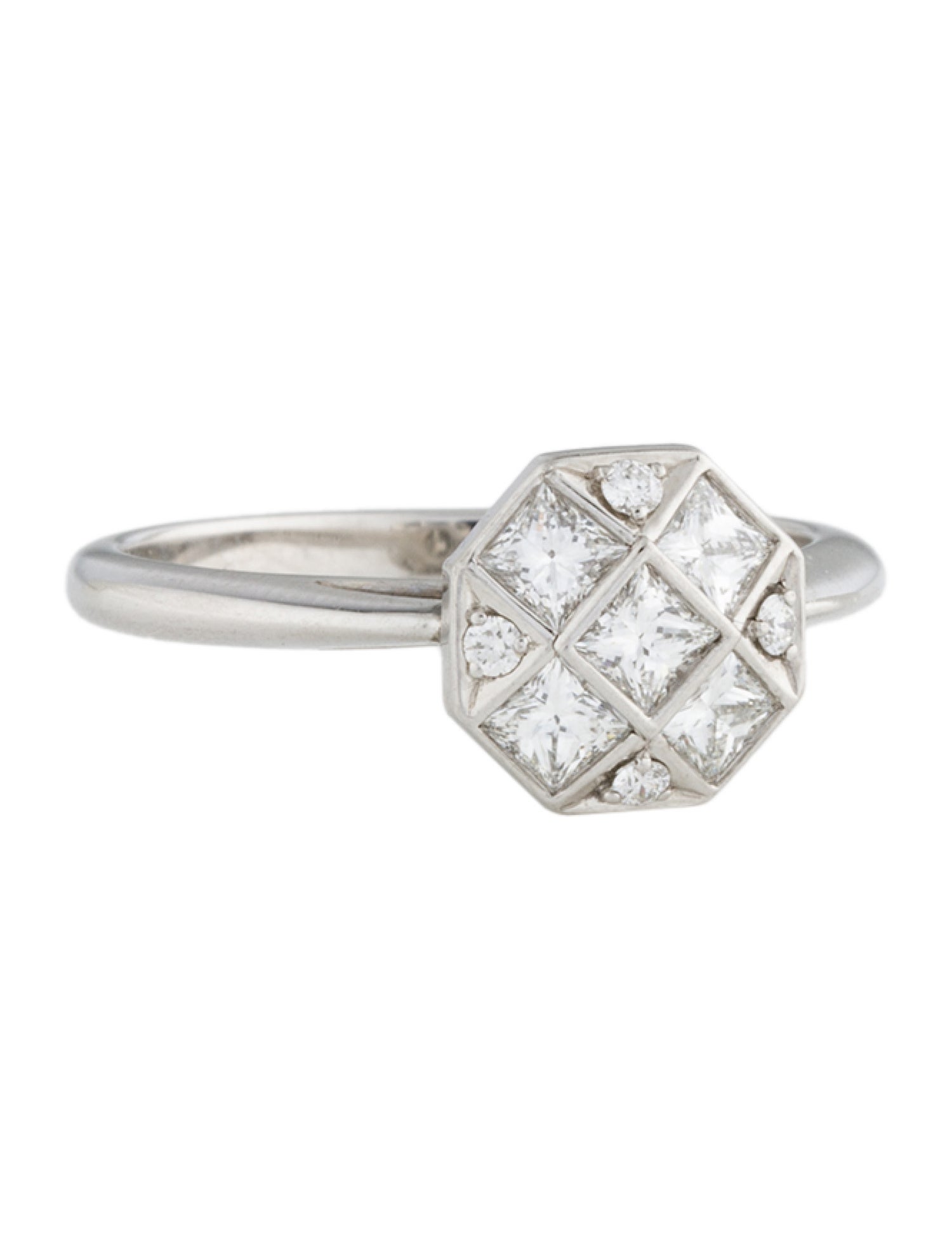 Tiffany & Co. Platinum Diamond Mosaic Cocktail Ring