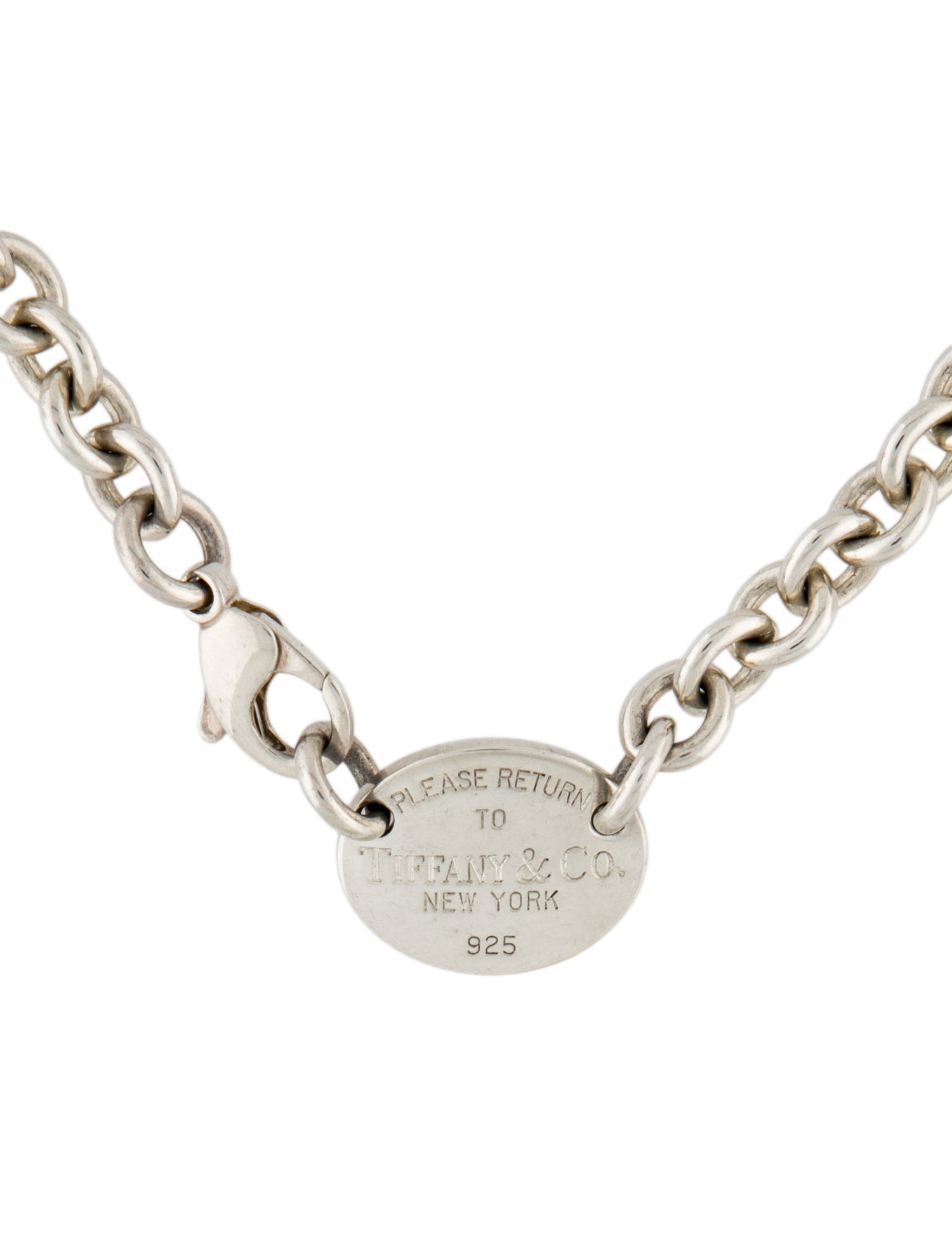 Tiffany & Co. Oval Tag Necklace