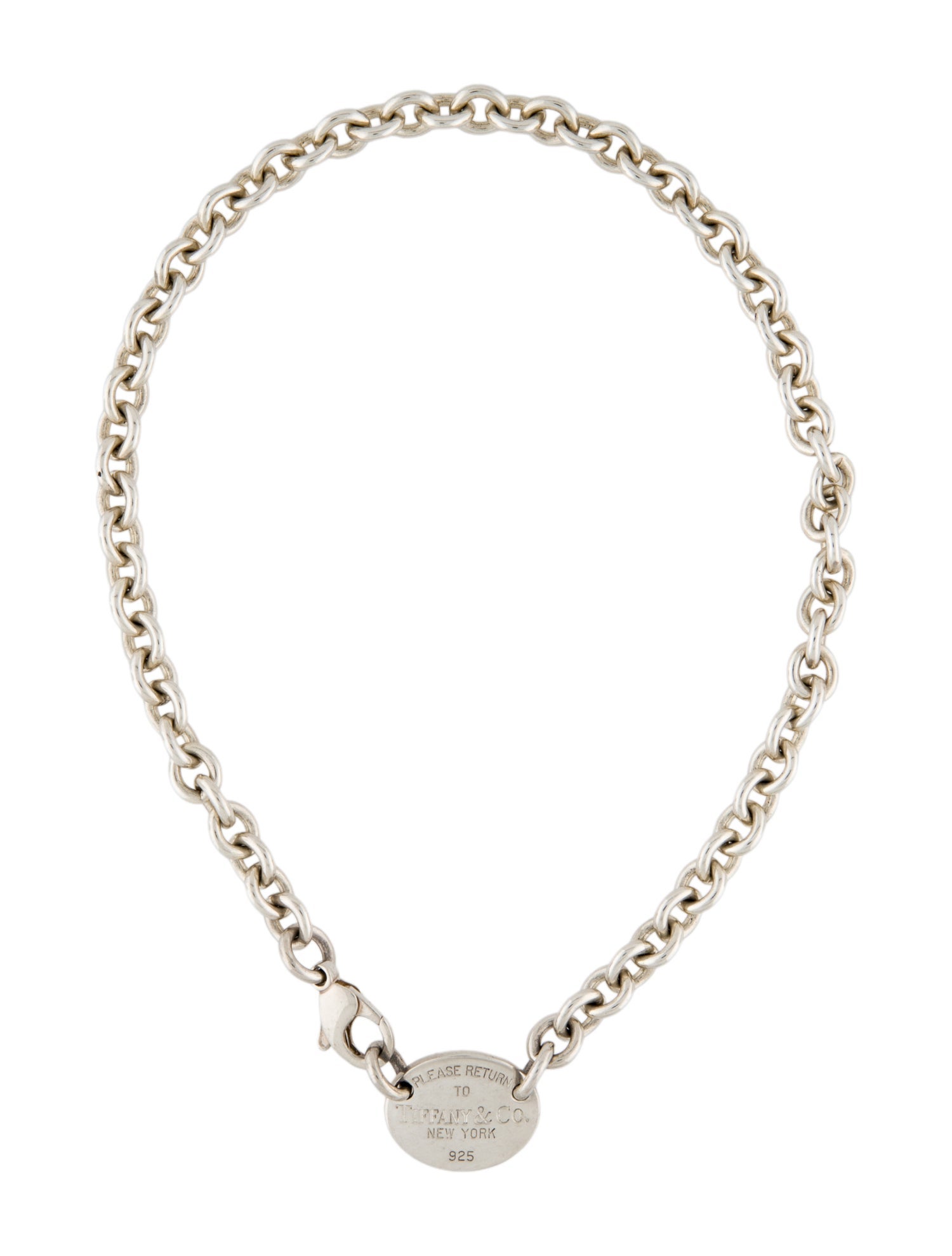 Tiffany & Co. Oval Tag Necklace