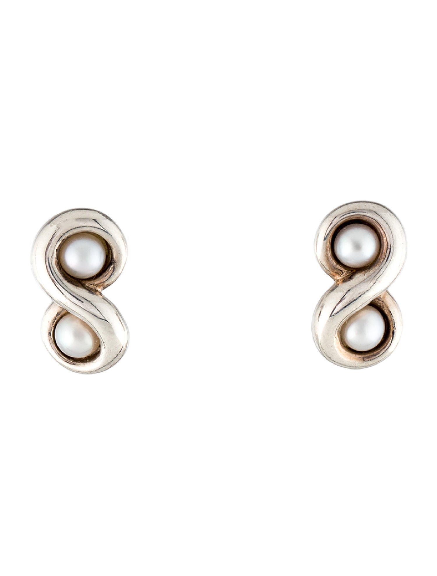 Tiffany & Co. Pearl Figure Eight Drop Earrings