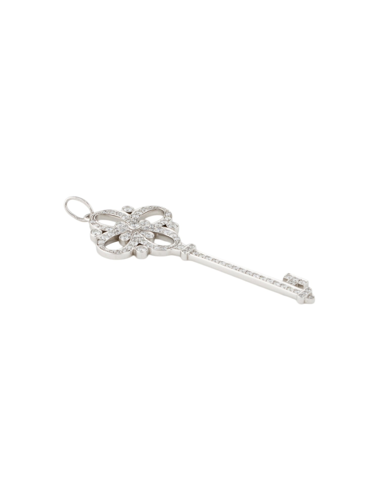 Tiffany & Co. Platinum Diamond Victoria Key Pendant