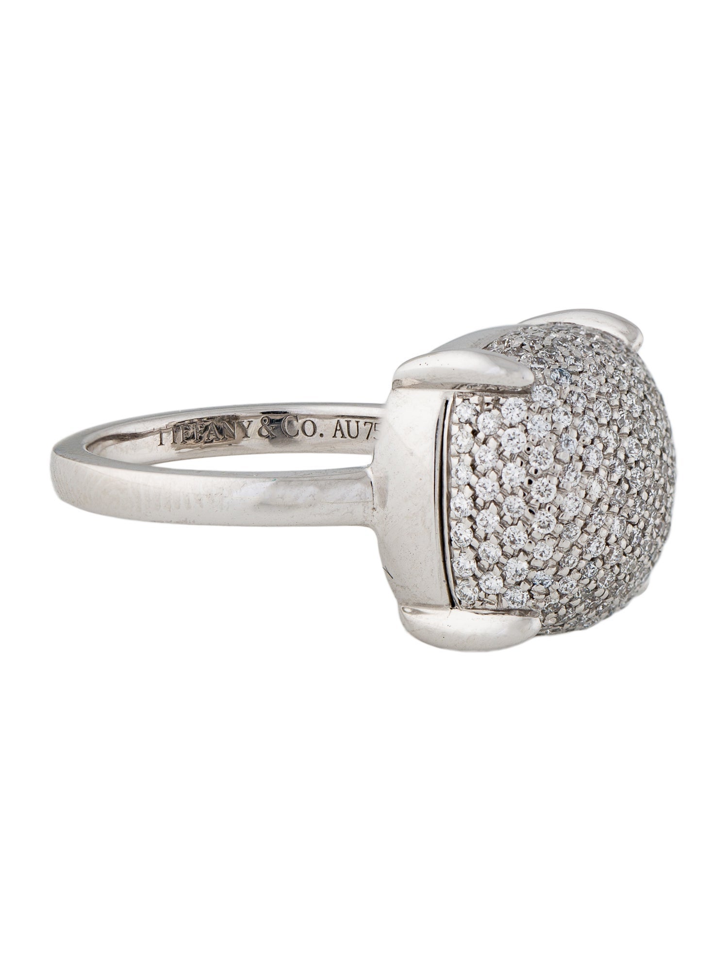 Tiffany & Co. 18K Diamond Sugar Stack Cocktail Ring
