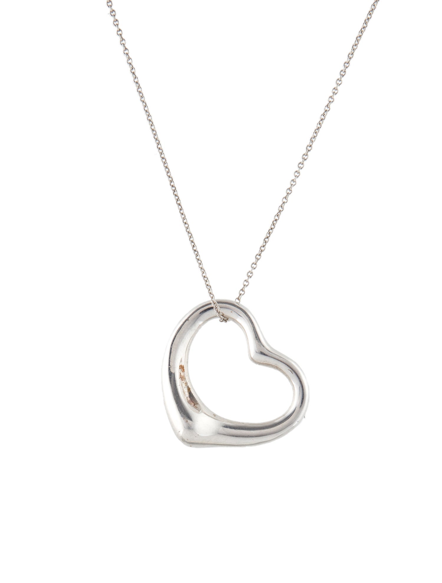 Tiffany & Co. Open Heart Pendant Necklace