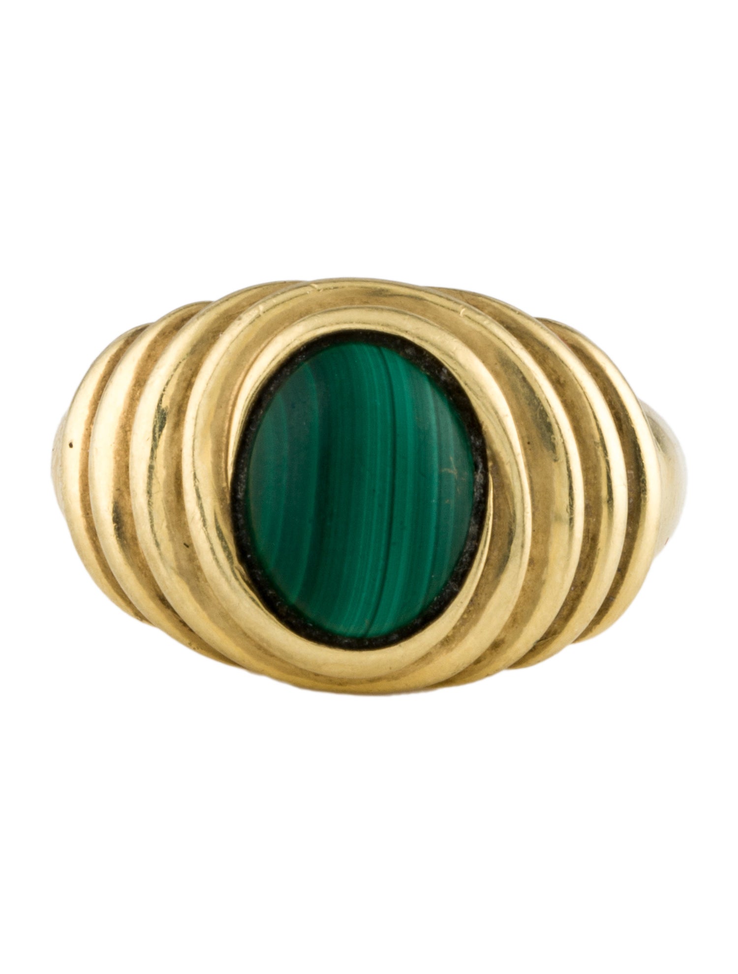 Tiffany & Co. 18K 3.20ctw Malachite Cocktail Ring