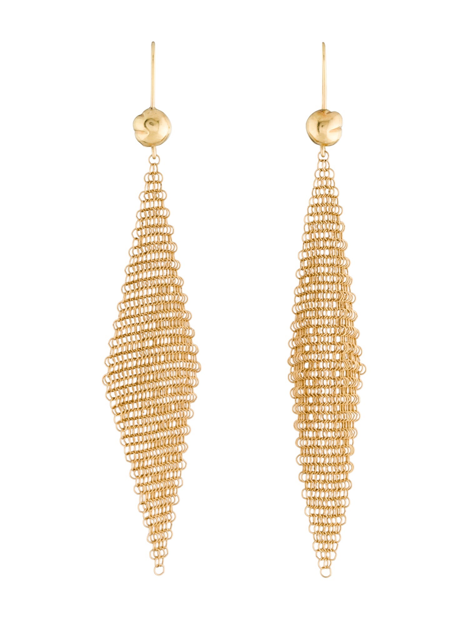 Tiffany & Co. Vintage 18K Mesh Drop Earrings