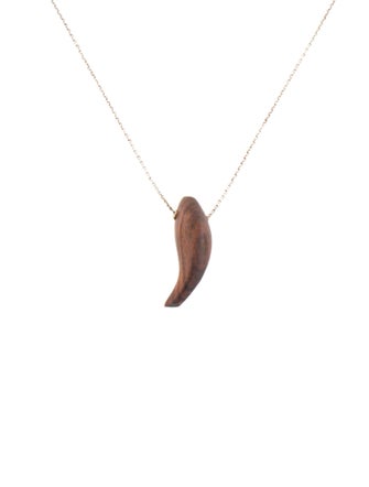 Tiffany & Co. Wood Fish Pendant Necklace