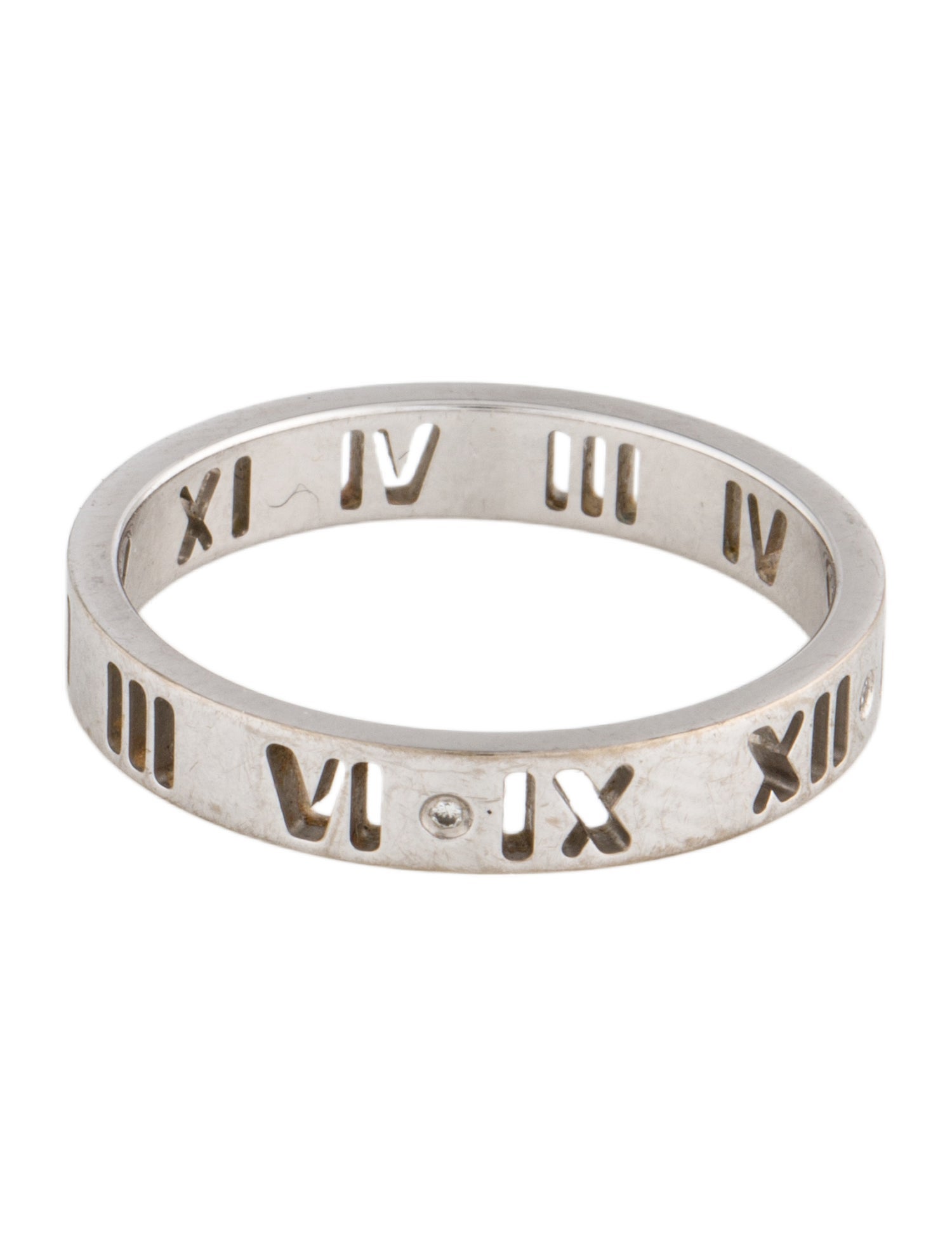 Tiffany & Co. 18K Diamond Pierced Atlas Band