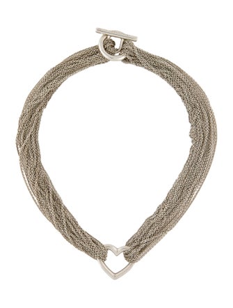 Tiffany & Co. Heart Multi Strand Toggle Necklace