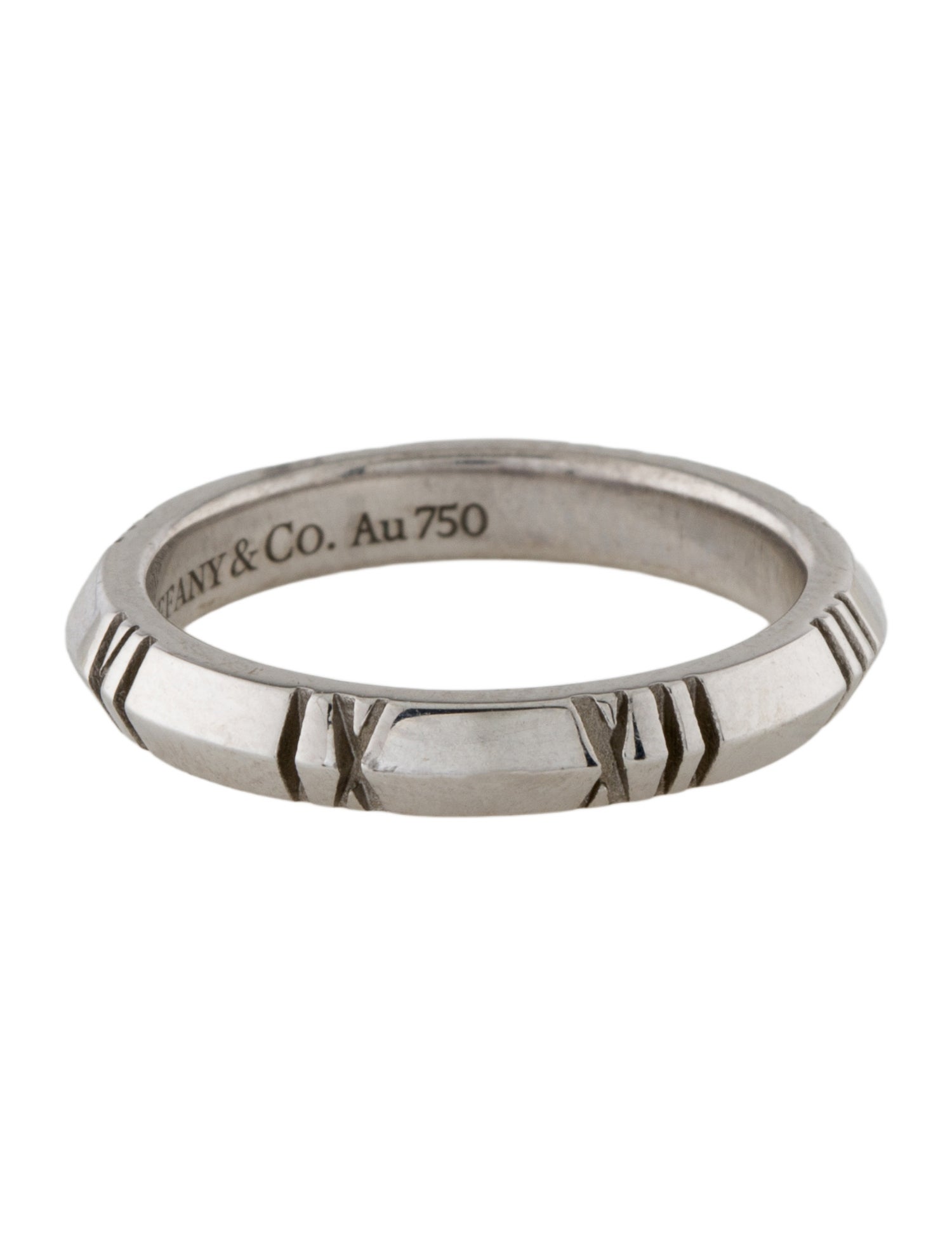 Tiffany & Co. 18K Atlas X Closed Narrow Ring