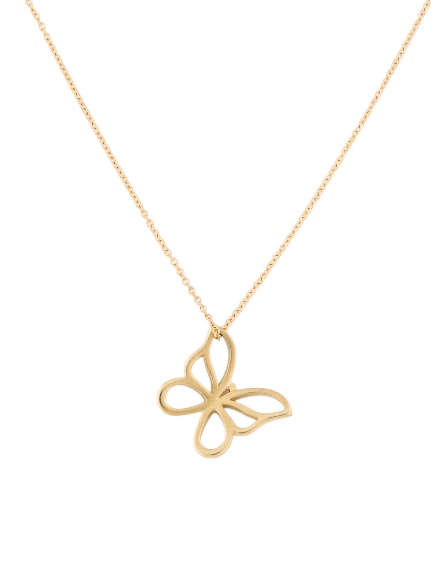 Tiffany & Co. 18K Butterfly Pendant Necklace
