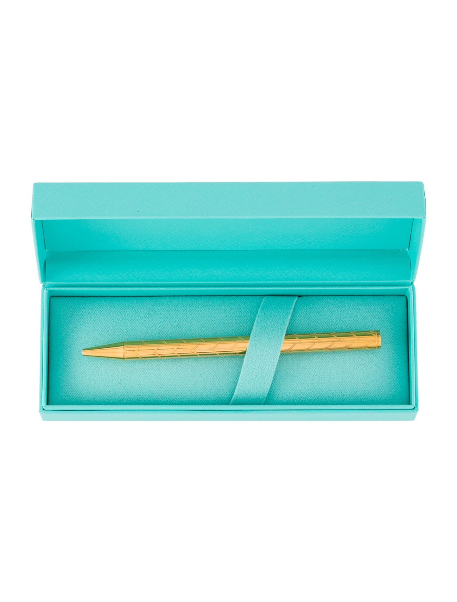 Tiffany & Co. Sterling And Gold Vermeil Wheat Leaf Ballpoint Pen