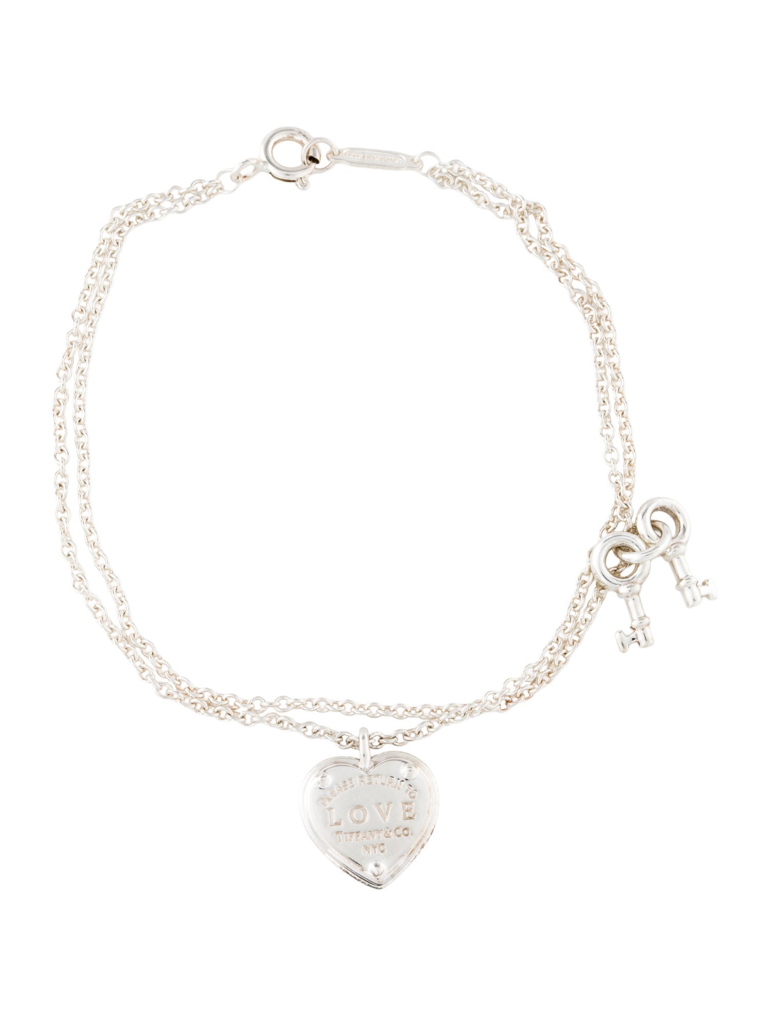 Tiffany & Co. Pink Color Splash Tiffany Heart Tag Bracelet