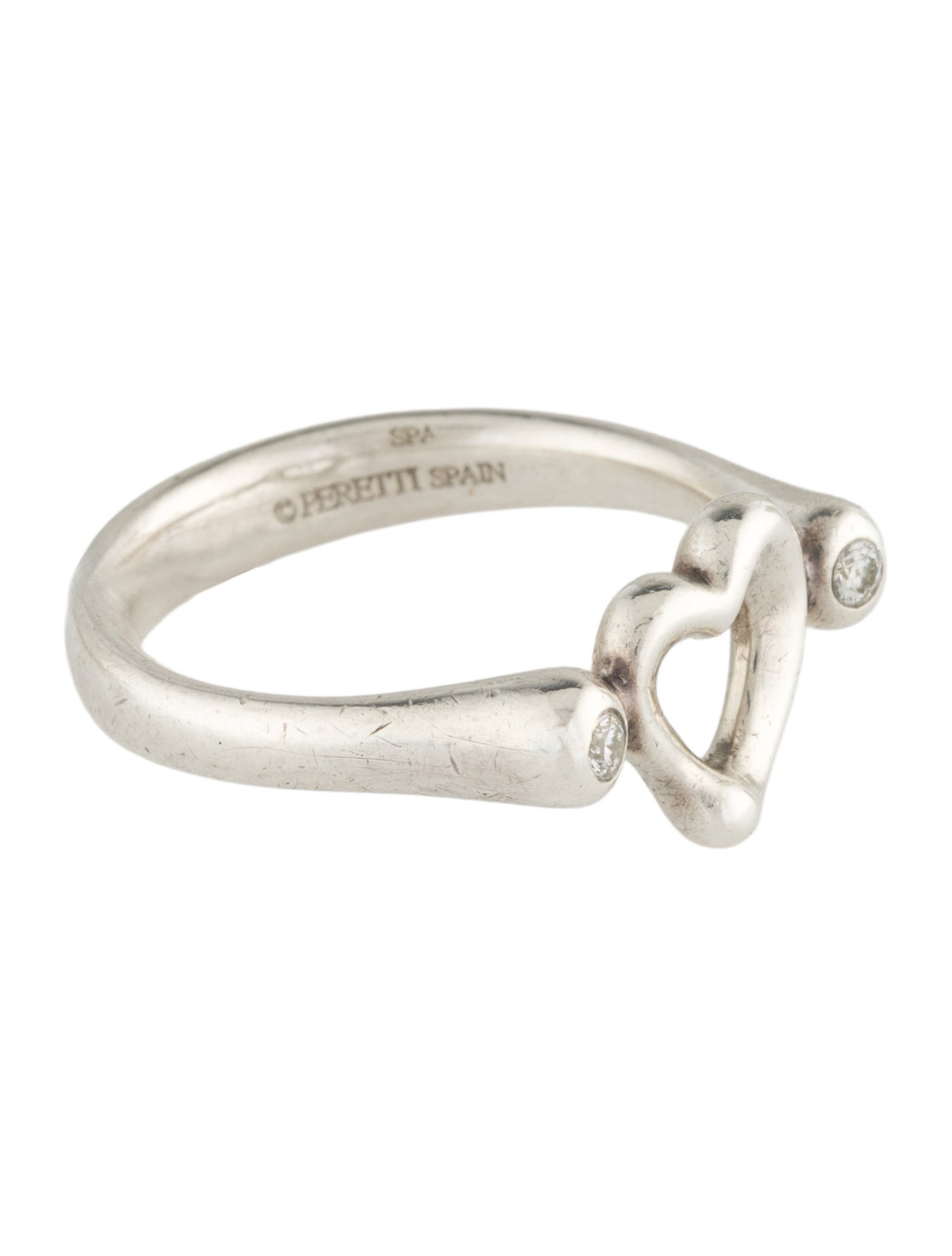 Tiffany & Co. Diamond Open Heart Cocktail Ring