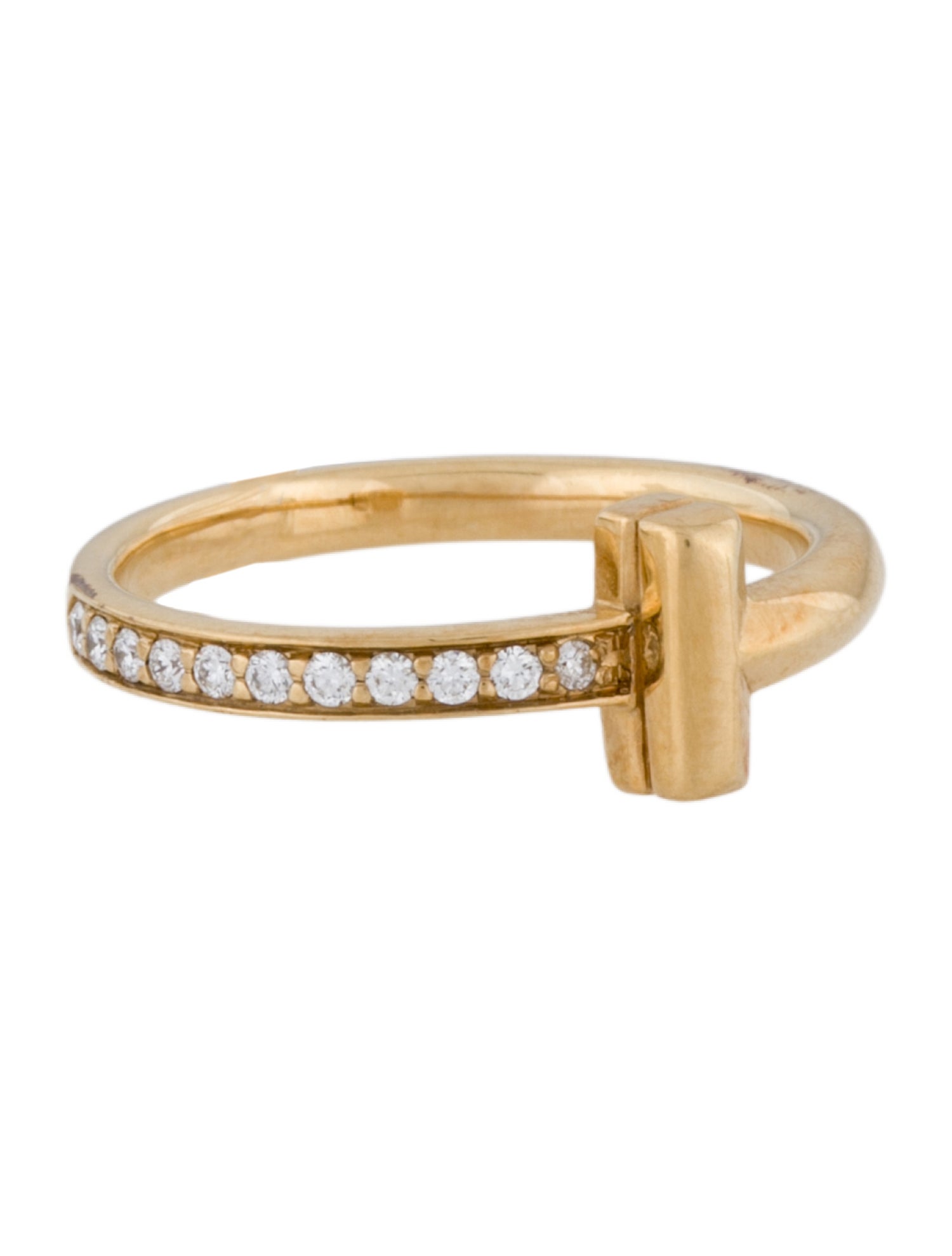 Tiffany & Co. 18K Diamond T1 Ring