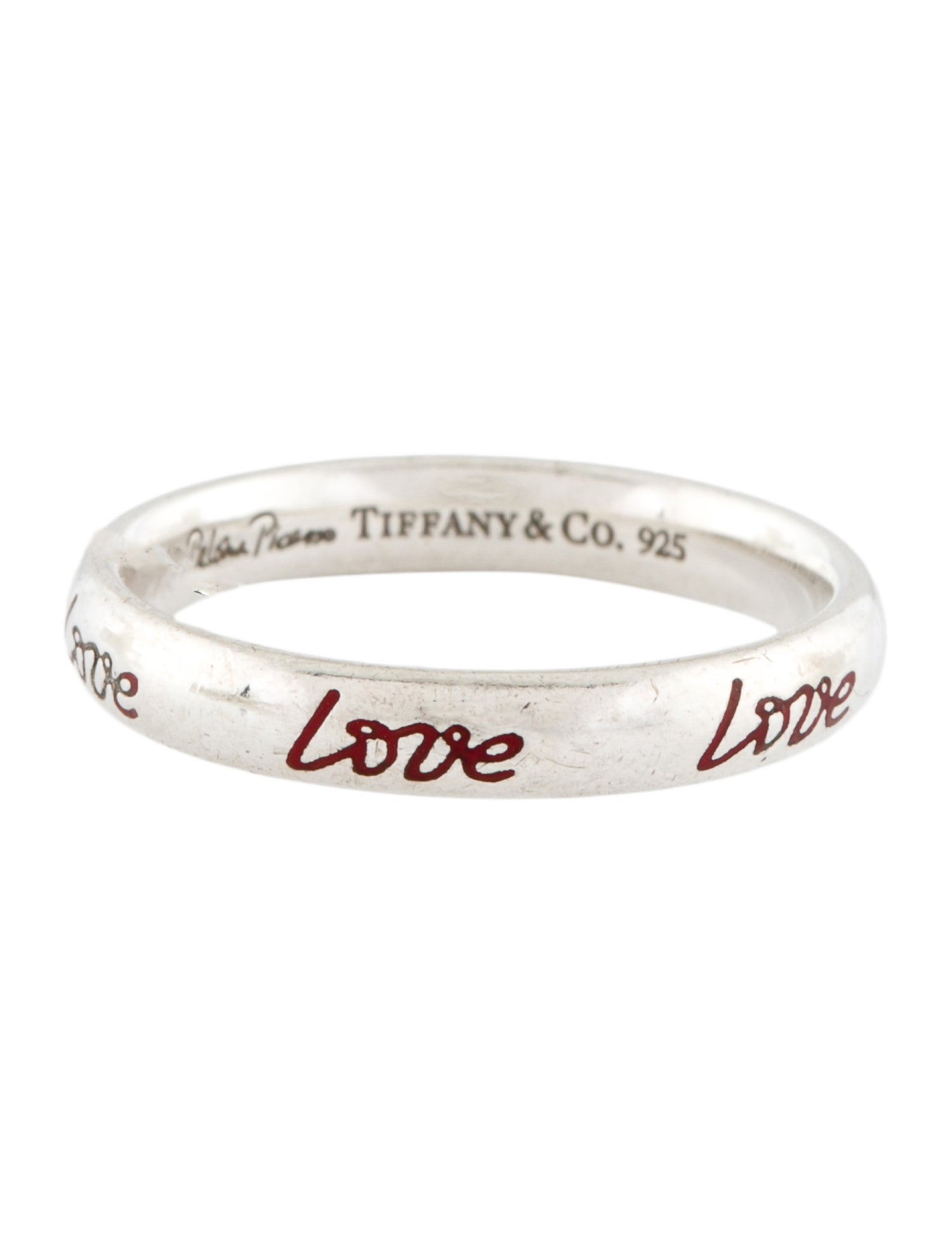 Tiffany & Co. Enamel Graffiti 'Love' Band