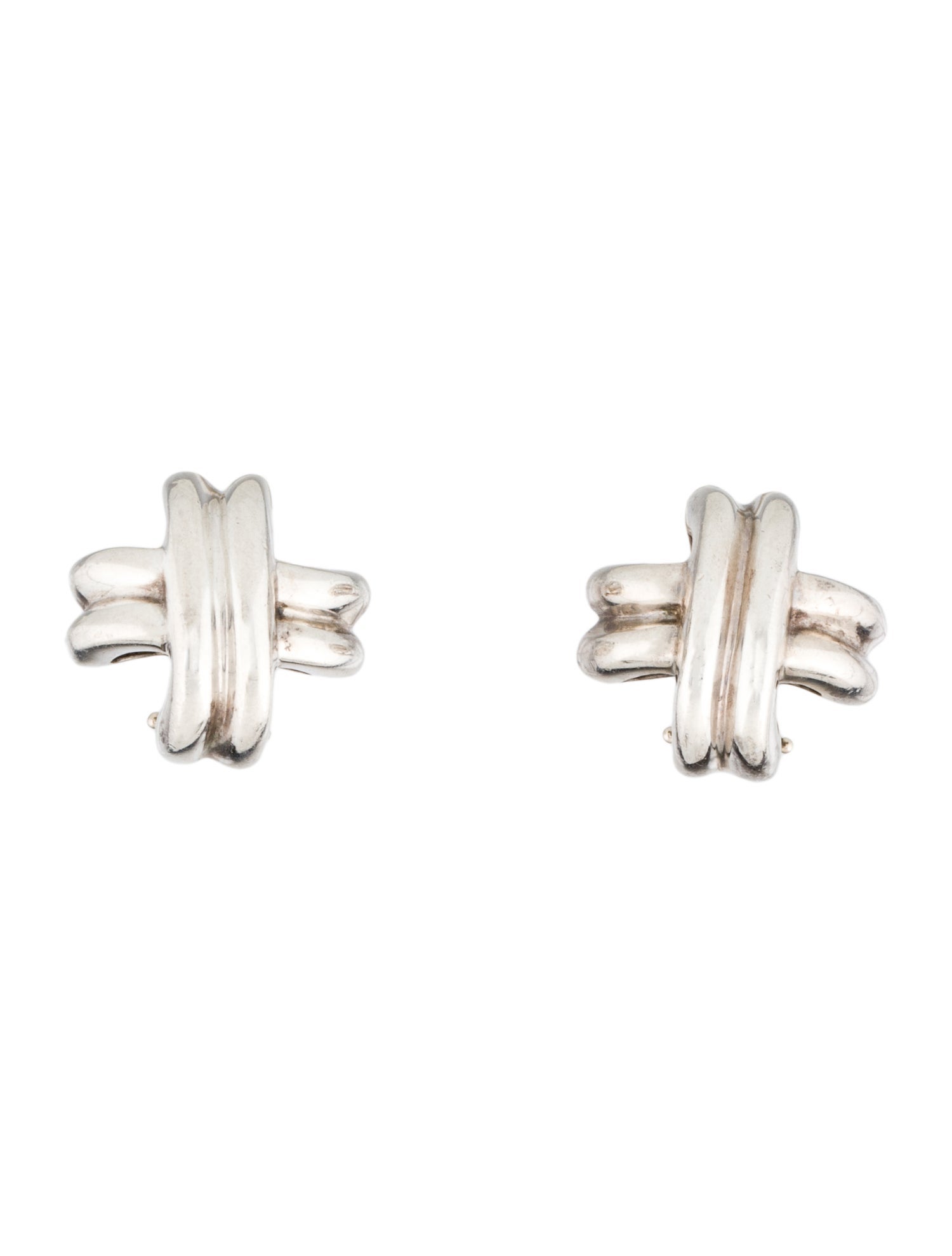 Tiffany & Co. Vintage X Earclip Earrings