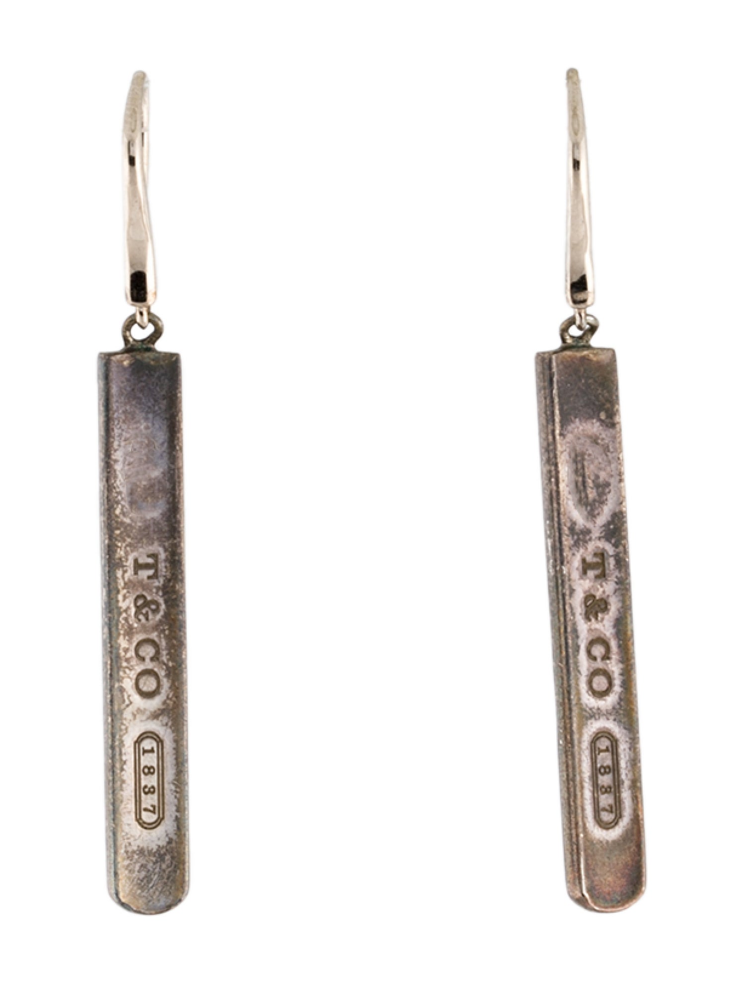 Tiffany & Co. Vintage 1837 Bar Drop Earrings