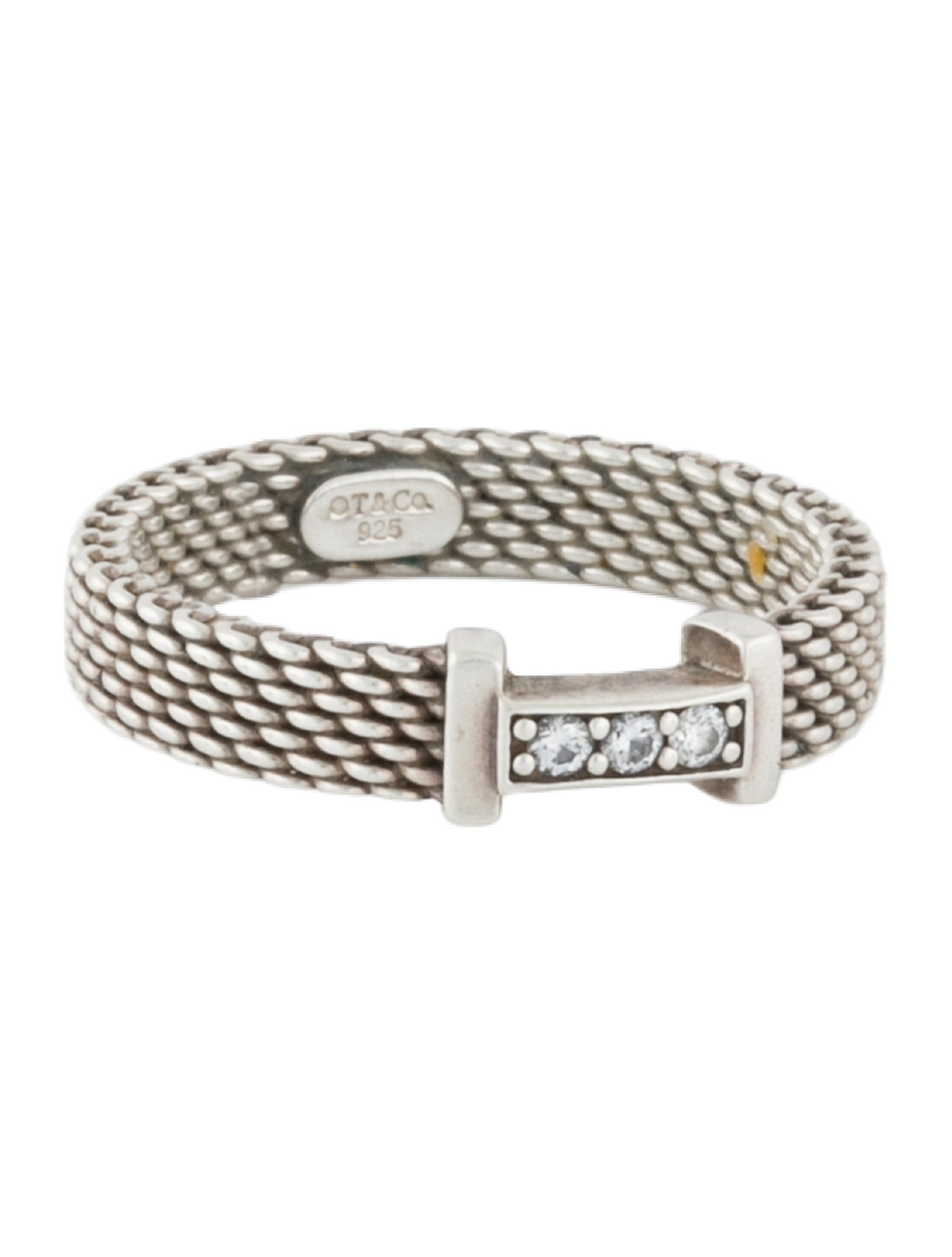 Tiffany & Co. Diamond Somerset Mesh Link Ring