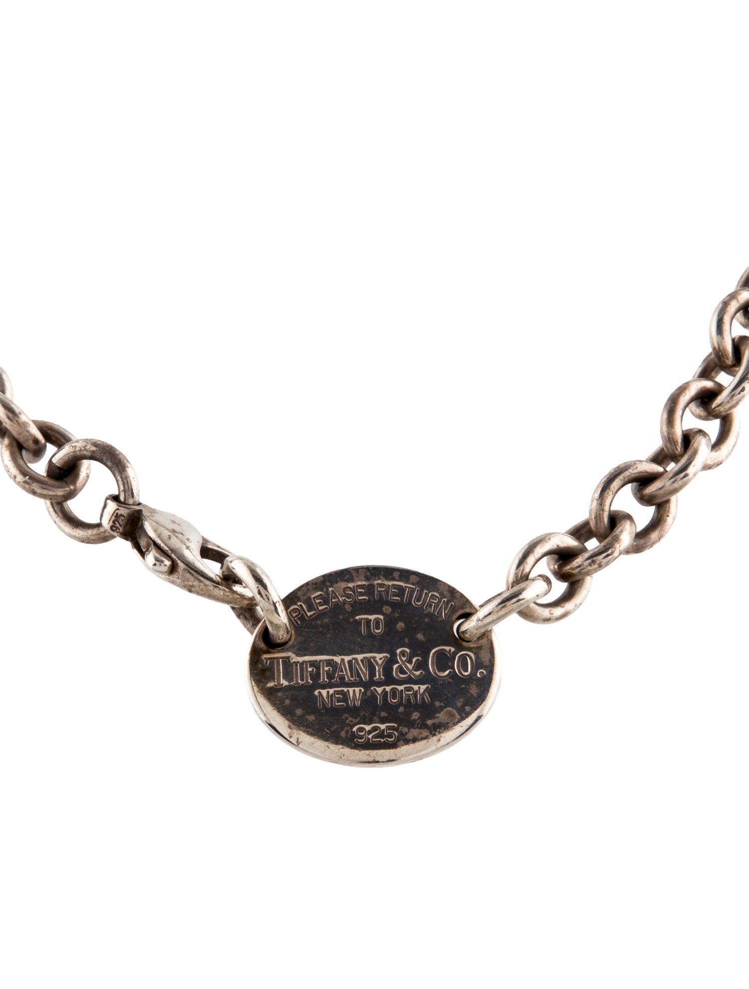 Tiffany & Co. Heart Tag Chain Link Chocker Necklace