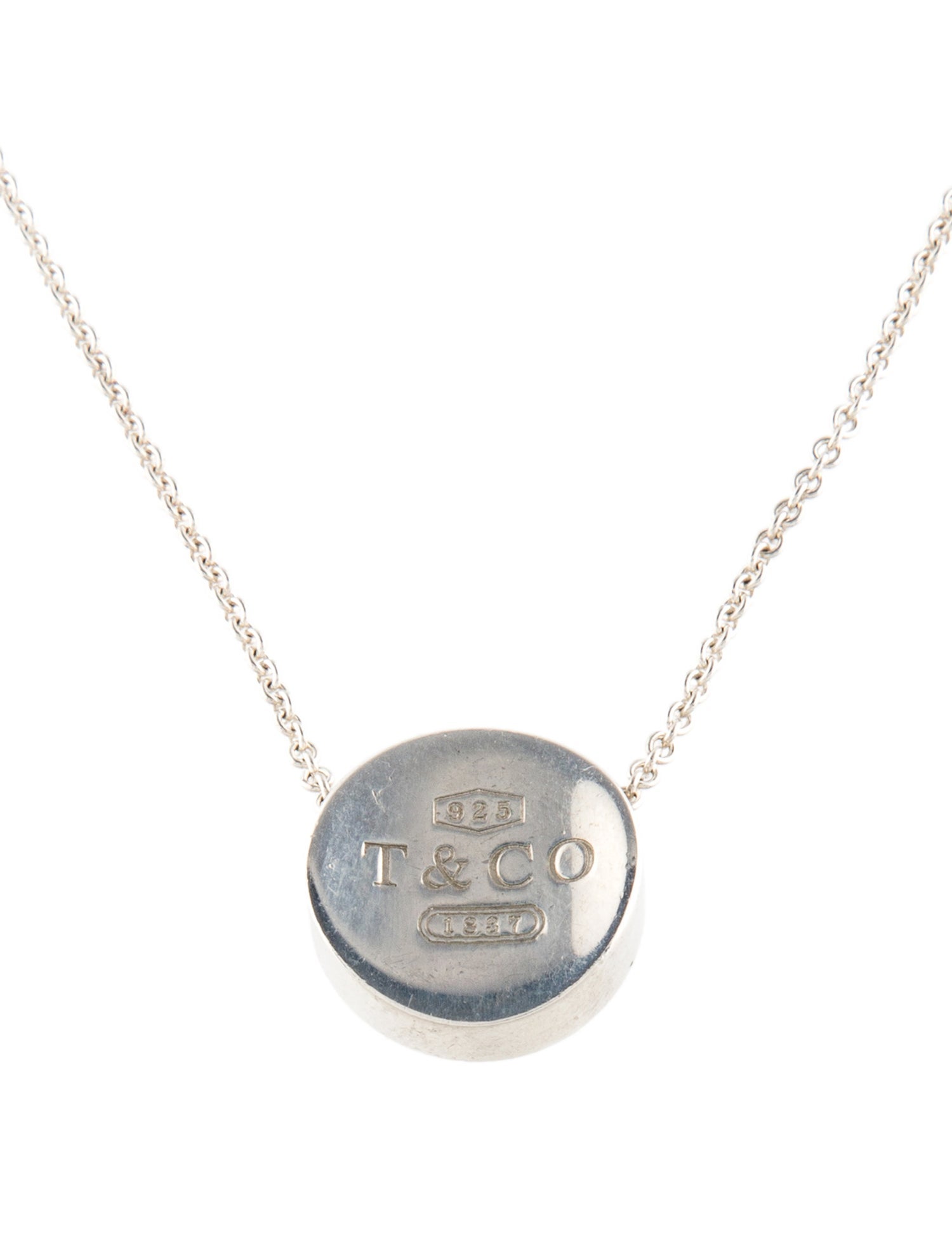 Tiffany & Co. 1837 Concave Disc Pendant Necklace