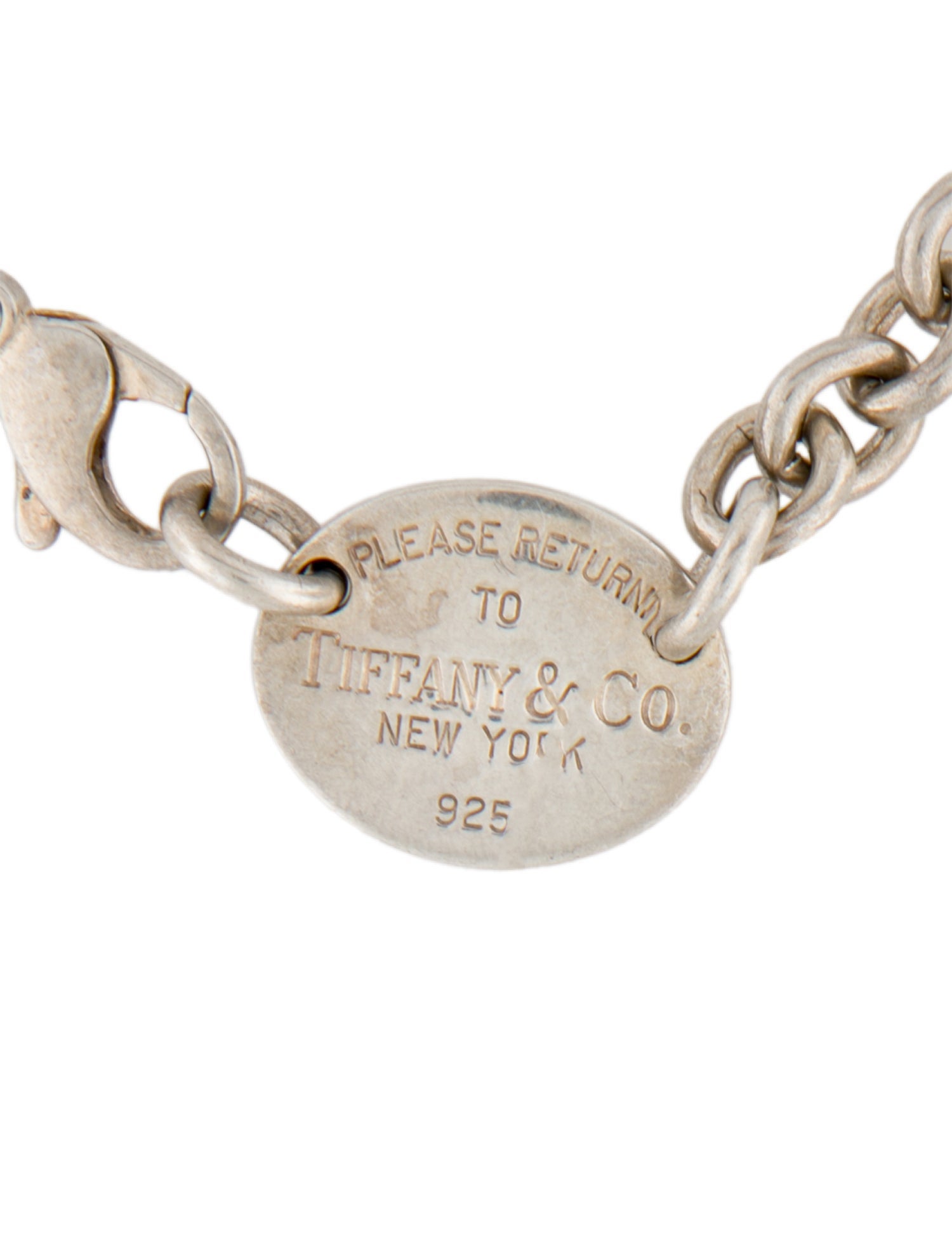 Tiffany & Co. Vintage Oval Tag Collar Necklace
