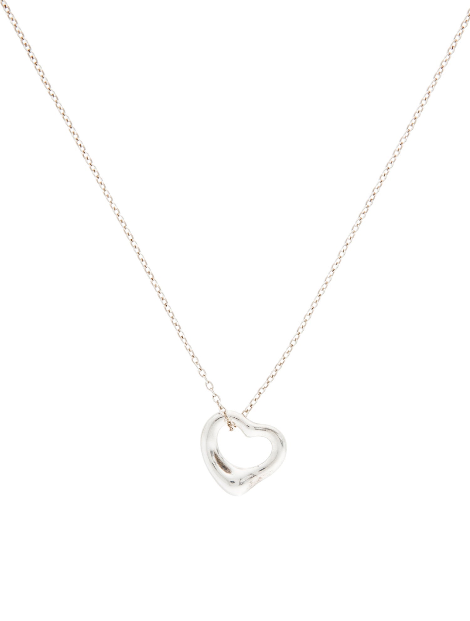 Tiffany & Co. Open Heart Pendant Necklace