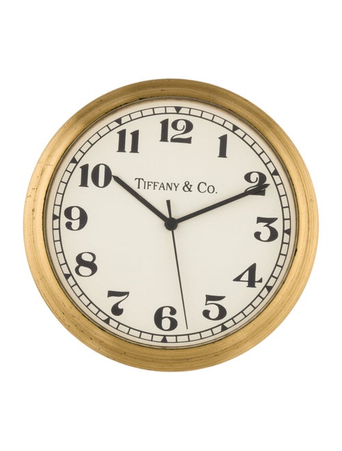 Tiffany & Co. Brass Desk Clock