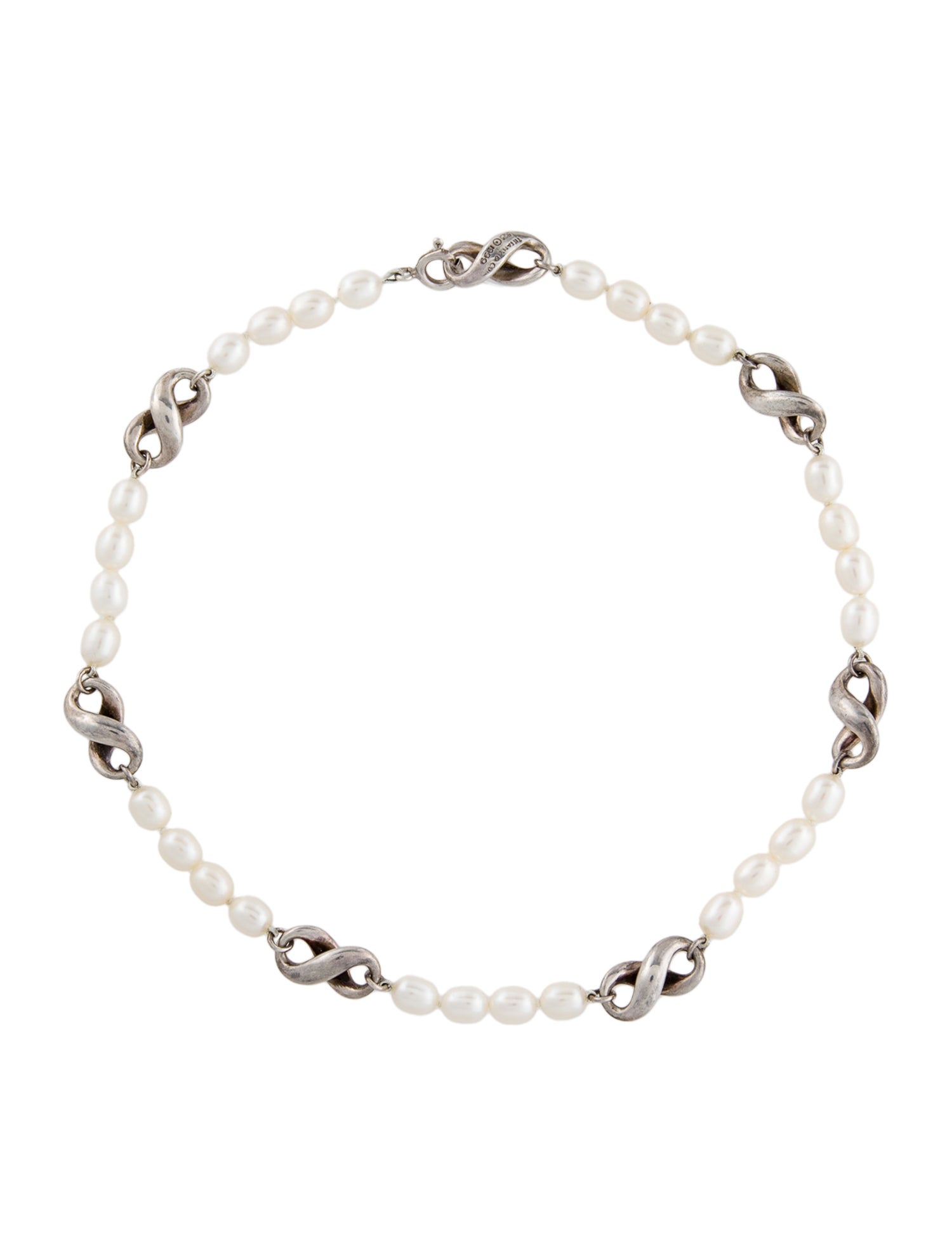 Tiffany & Co. Vintage Pearl Infinity Bead Strand Necklace