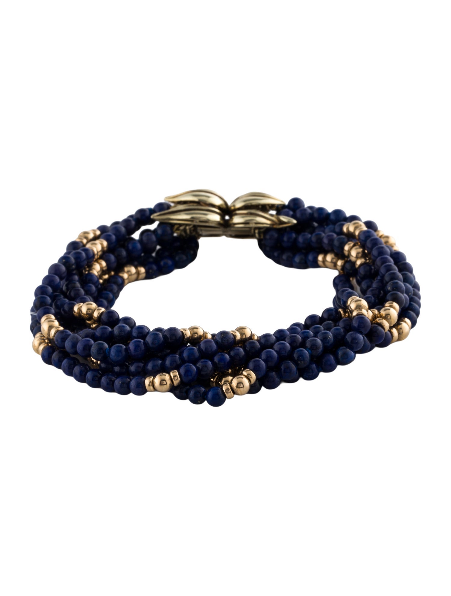 Tiffany & Co. Vintage Lapis Lazuli Multistrand Bead Bracelet