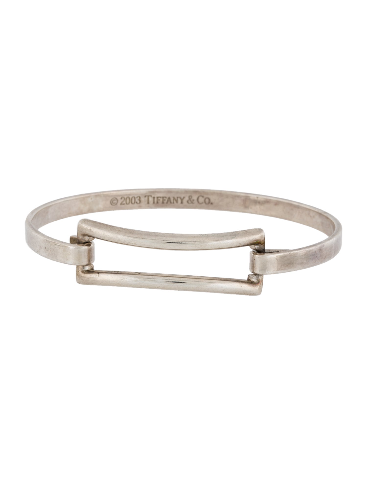Tiffany & Co. Vintage Open Rectangle Hook Bracelet