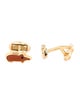 Tiffany & Co. Vintage 18K Carnelian & Onyx Pig Cufflinks