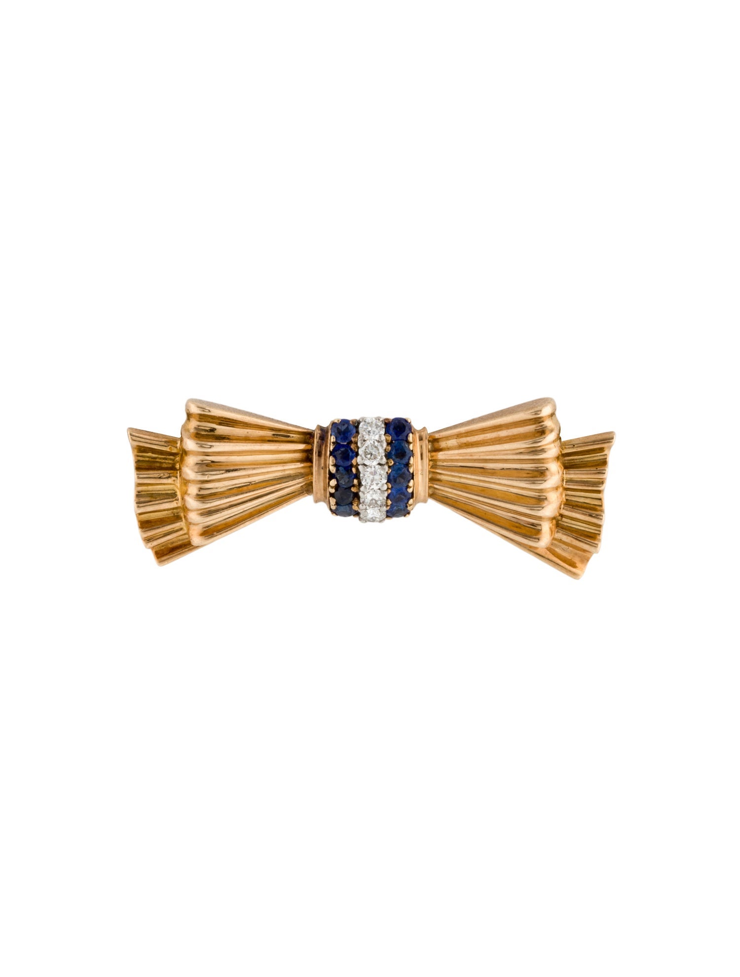 Tiffany & Co. Vintage 14K Sapphire & Diamond Brooch